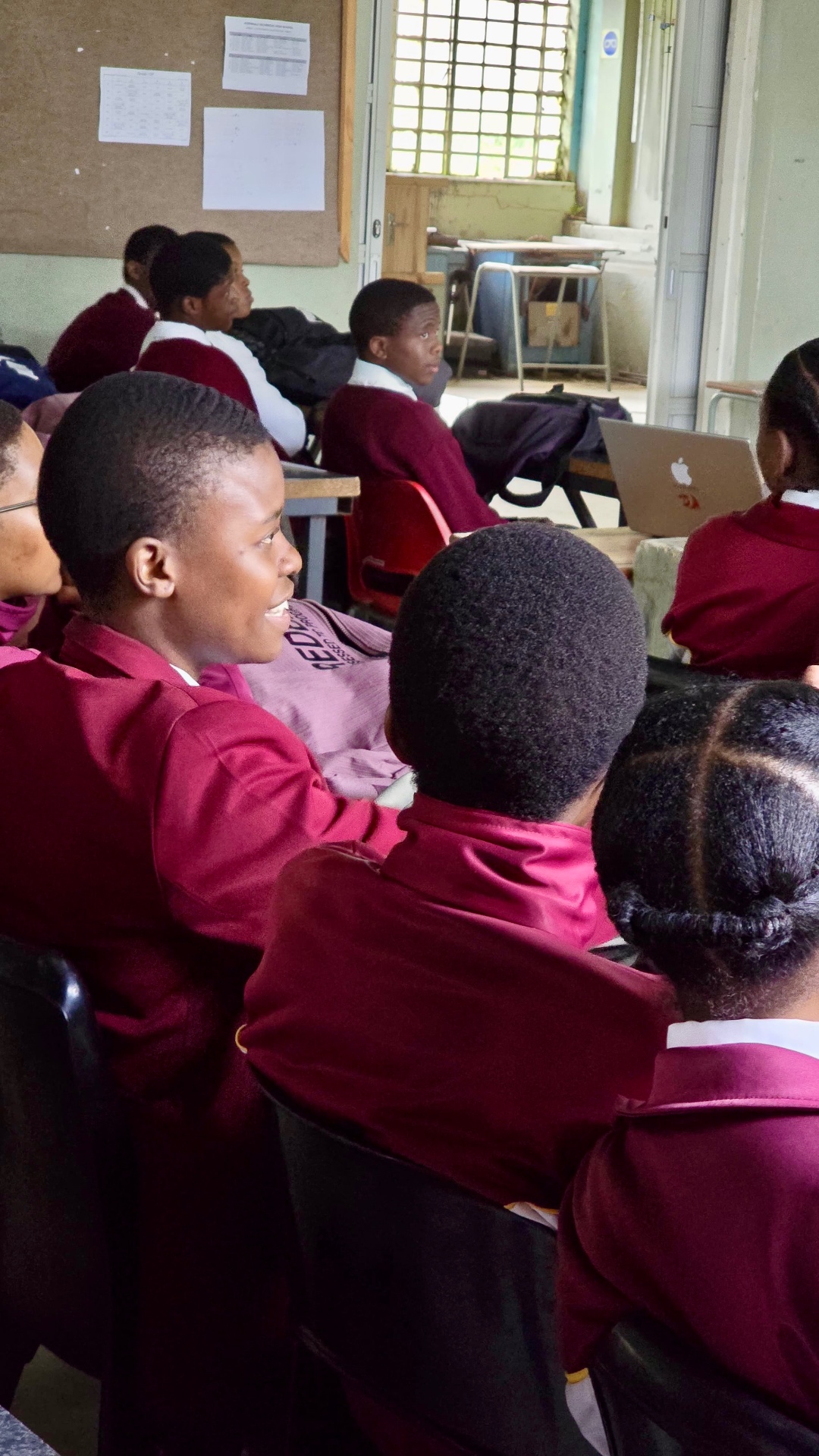 Learners listening attentively