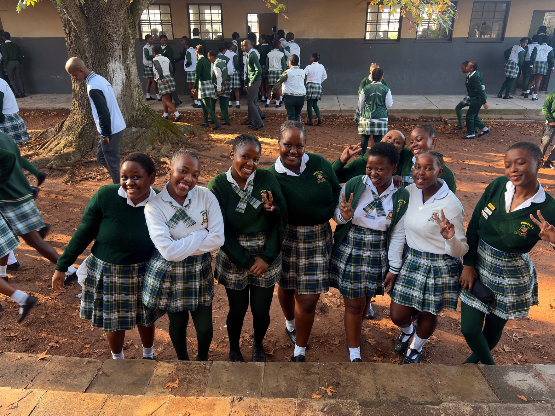 Group of students smiling